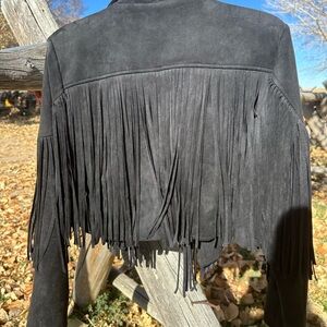 Black Fringe Women's Jacket